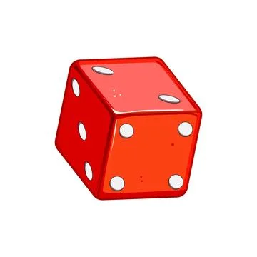 Chance dice cartoon vector illustration Stock Illustration