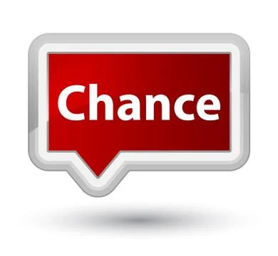 Chance prime red banner button Stock Illustration