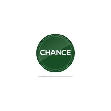 Chance text in green circle Stock Illustration