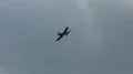 Chance Vought F4U-F Corsair propeller airplane flying in cloudy sky HD Footage