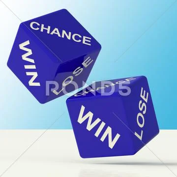 Chance win lose dice showing luck Stock Illustration