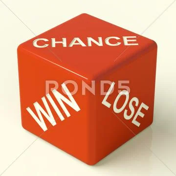 Chance win lose dice showing luck and opportunity Stock Illustration