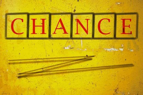 Chance written on a wall background Stock Photos