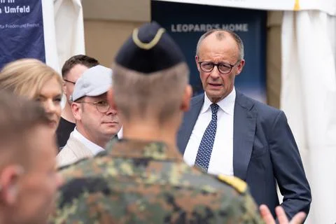 Chancellor Merz marks Germany's second National Veterans Day in Berlin - 22 Apr  Stock Photos