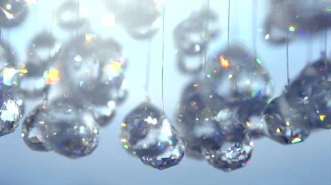 Chandelier with blinking crystals. Abstract  blinking background Stock Footage 50054273