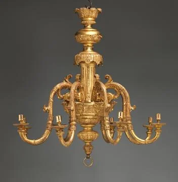 Chandelier ca. 171015 Attributed to John Gumley This is one of a pair of ch.. Stock Photos