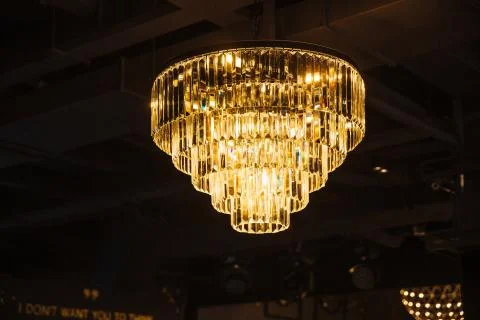 Chandelier on the ceiling. Stock-Fotos