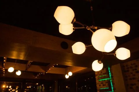 Chandelier on the ceiling. Foto stock