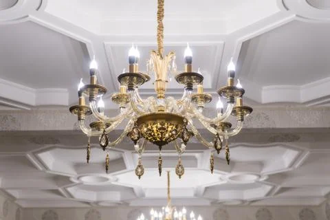 Chandelier on the ceiling Stock Photos