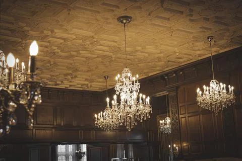 Chandelier on the ceiling Stock Photos