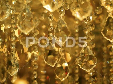 Chandelier crystals Stock Photos