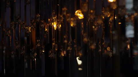 Chandelier CU Reflections Vídeo Stock 127802477