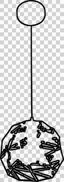 Chandelier drawing Stock-Illustration