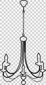 Chandelier drawing Stock-Illustration