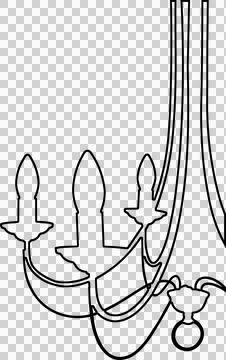 Chandelier drawing Stock-Illustration