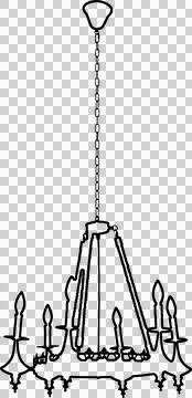 Chandelier drawing Stock-Illustration