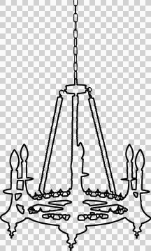 Chandelier drawing Stock-Illustration