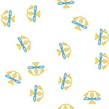 Chandelier fan vector seamless pattern Stock Illustration