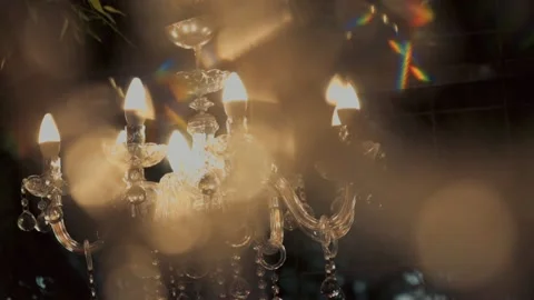 Chandelier glow Stock Footage 219615541