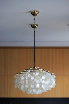 Chandelier hanging from the ceiling Foto stock