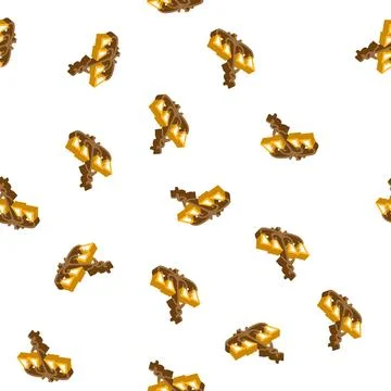 Chandelier lamp ceiling isometric icon seamless pattern Stock Illustration
