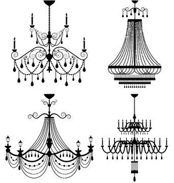 Chandelier lamp vector Illustrazione stock
