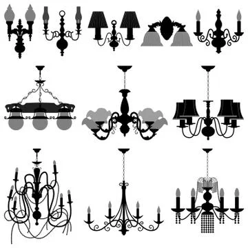 Chandelier Light Lamp Stock Illustration