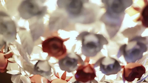 Chandelier of roses Video stock 34165536