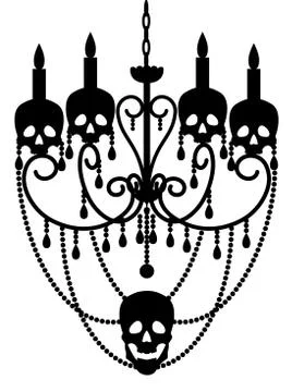 Chandelier with skulls Stock Illustration