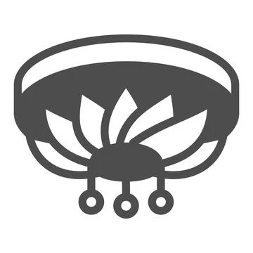 Chandelier solid icon, interior design concept, ceiling lighting vector sign on Illustrazione stock