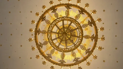 Chandelier of the Temple Stock Footage 110775522