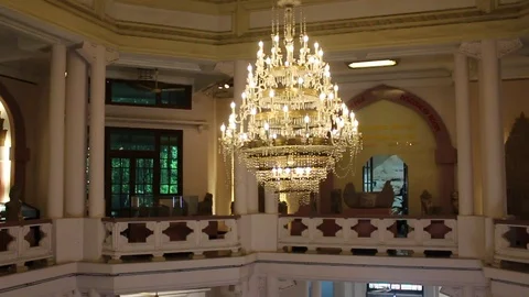 Chandelier on the wall Stock Footage 91242694