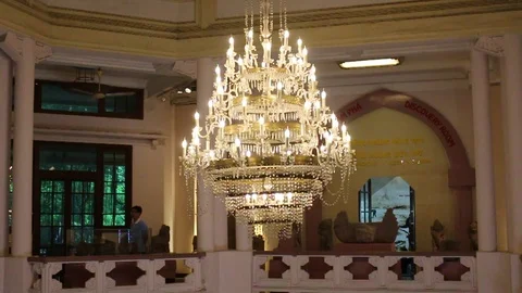 Chandelier on the wall Stock Footage 91242723