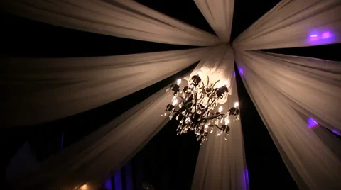 Chandelier at wedding reception Video stock 35190830