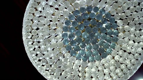 Chandelier white Crystal classy medium spin 스톡 동영상 45622247