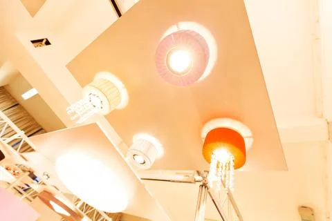 Chandeliers on the fair Stock Photos