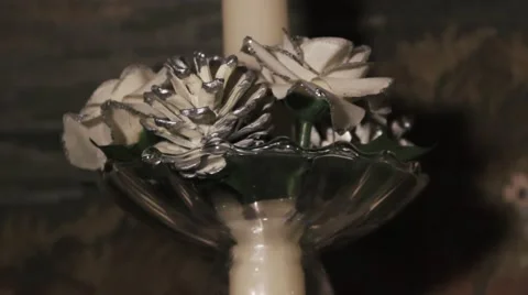 Chandle flower in static camera with professional light Stock Footage 61951378