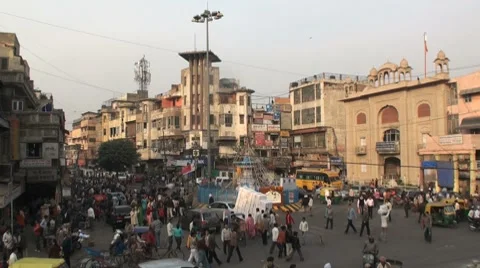 Chandni Chowk roundabout 動画素材 8549142