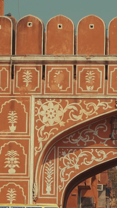 Chandpole Or Moon Gate Is One Of Jaipurs Best Examples Of Rajput Architecture. Stock Footage 309957833