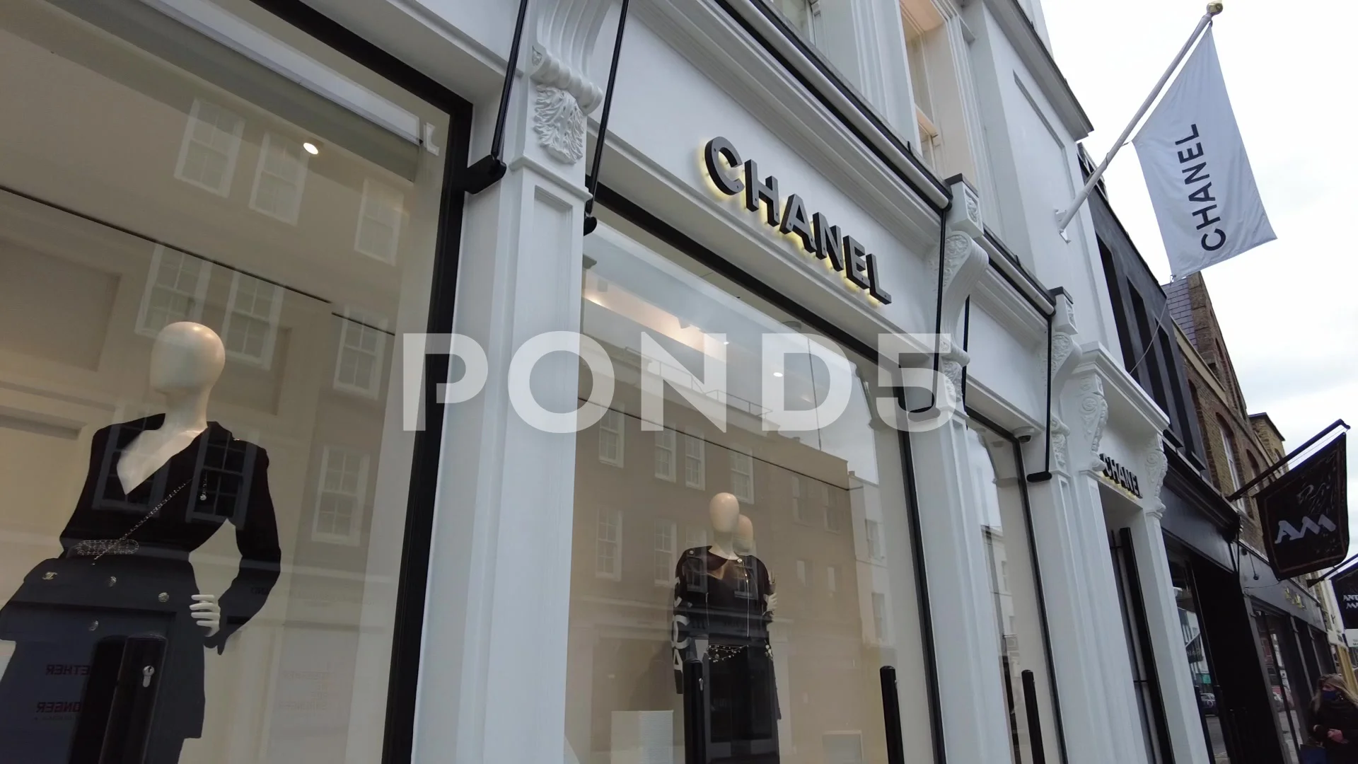 Chanel fashion store- Walton Street , Ch... | Stock Video | Pond5