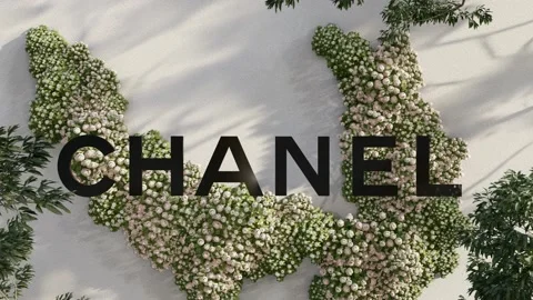 chanel logo with flower background | Stock Video | Pond5