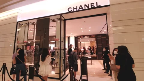 Chanel Store Opened During Coronavirus Pandemic With Strict Prevention Measures Stock Footage 130668995