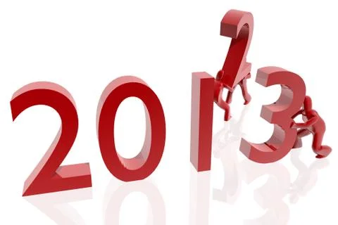 Change 2012 to 2013 Stock Illustration