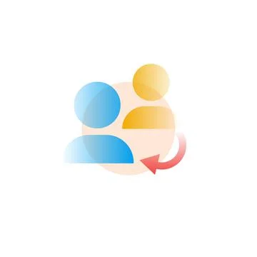 Change account. Vector icon in gradient style Stock Illustration