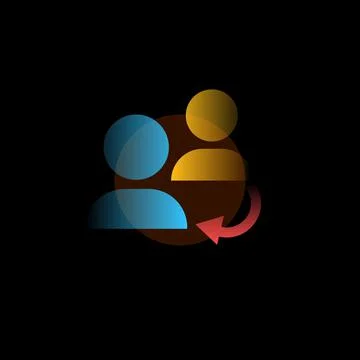 Change account. Vector icon in gradient style 스톡 일러스트