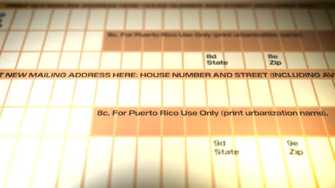 Change of Address Form with Cinematic Lighting Stock Footage 327424161