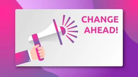 CHANGE AHEAD - SPEAKER CONCEPT Stock Illustration
