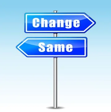 Change and same concept Stock Illustration