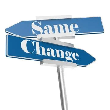Change and same signs Stock Illustration