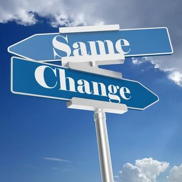 Change and same signs Stock Illustration